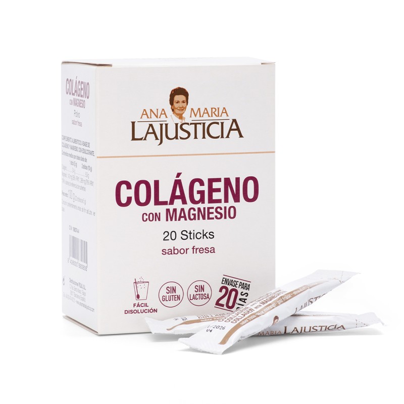 COLAGENO CON MAGNESIO Sabor fresa (20 sticks)