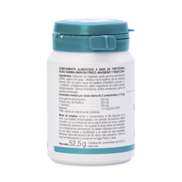 TRIPTOFANO CON GABA + PASIFLORA Y MAGNESIO (60 comp.)