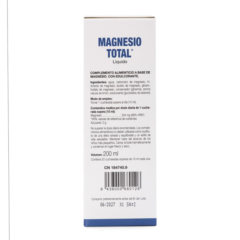 MAGNESIO TOTAL Sabor limón (200ml) - Líquido