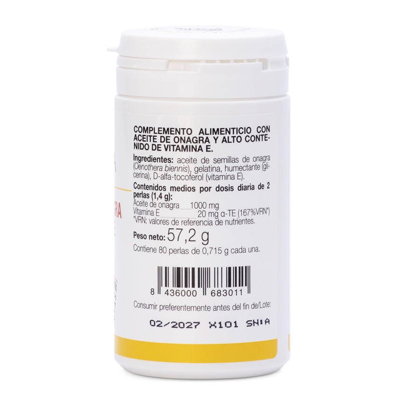 ACEITE DE ONAGRA + VITAMINA E (80 perlas)