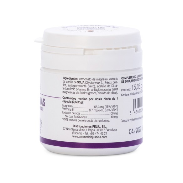 ISOFLAVONAS CON MAGNESIO + VIT.E  (30 cap.)