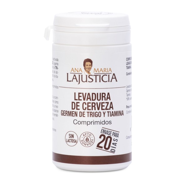 LEVADURA DE CERVEZA + GERMEN TRIGO + TIAMINA (B1) (80 comp.)