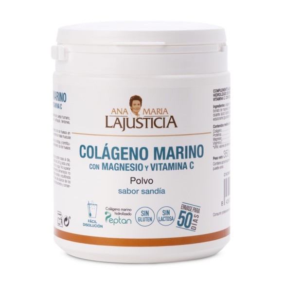 COLÁGENO MARINO CON MAGNESIO Y VITAMINA C Sabor sandía (350 gr) - Polvo
